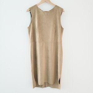 Bagatelle Suede Light Tan Minimalist Sleeveless Dress Size 10